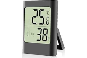 NEWUPZSI Digital Higrometro Termometro Casa Interior Medidor Humedad Termohigrometro, Indicador de Comodidad, Termometro Ambiental para Medir Ambiente del Hogar