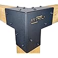 Indoor Outdoors 2 Pack Framola Pergola Corner Brackets - 3 Pieces Wood Joints Structure Hardware Kit (3" / 75mm Post)