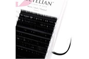 BEYELIAN Extension Ciglia, Extension per ciglia classiche, 0,15 mm, curvatura a D+, 7-15 mm, super opache, extension per ciglia, semi permanenti, ciglia per uso professionale