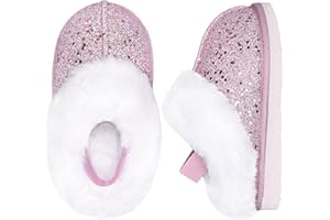 IceUnicorn Rutschfeste Mädchen Hausschuhe mit Memory Foam Warme Winter Pantoffeln für Kinder