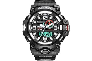 Fomtty Orologio Militare Uomo, Orologio da Uomo Analogico e Digitale, Orologio Sportivo, Impermeabile Orologio LED con Cronometro Digitale Orologio Luxury Casual Wristwatch