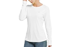 TRIPLE MOON T-shirt de randonnée à manches longues UPF 50+ pour femme - Protection UV - Pour le sport en plein air, le surf, la course, le yoga, le pilates, la maison