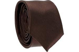 CRAVATESLIM Cravate Fine Couleur Unie - Cravate Homme Coupe Slim Moderne - 5cm à la Pointe - Accessoire Chemise pour Mariage, Cérémonie