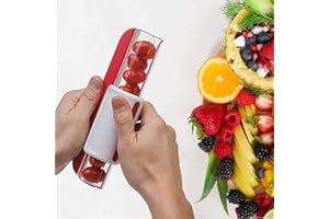 bingx Pomodoro affettatrice affettatrice UVA Macedonia di Frutta affettatrice affettatrice Ciliegia Colore Casuale, 1 Pz Frutta Verdura Cutter UVA affettatrice
