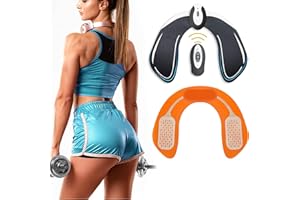 YOUKK EMS Trainer, Glutei Elettrostimolatore 6 modalità di Simulazione, 10 Livelli di intensità di Ricarica USB, Telecomando Senza Fili