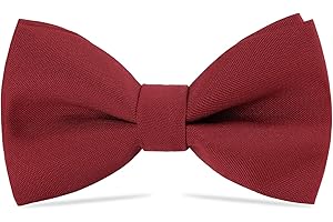 WELROG Papillon classico pre-legato Papillon regolabili in gabardine di smoking massiccio per bambini & uomini Cravatta per adulti e bambini per la festa nuziale