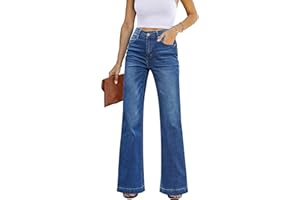 luvamia High Waisted Flare Jeans for Women Wide Leg Stretch Baggy Jeans