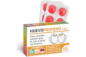 MUNDOHUEVO Caramelos de Broma en blister | HUEVOPROFENO | Caja Regalo Divertido con 12 Caramelos sin azúcar | Regalo para Amigos, familia, cumpleaños, navidad, amigo invisible, reuniones, fiestas…