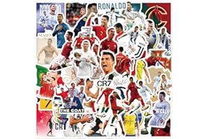 CXKPVFN 100PCS Football Team Logos With Star Stickers - Mixed Ball Pack for Teens, Adults, Boys, Girls - Gift for Skateboard, Bike, Water Bottle Decor - Sports Vinyl Waterproof Decals