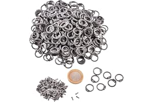 ‎ULFBERTH Ulfberth 1kg lose runde Ringe zum Vernieten für Kettenhemd oder Kettenhaube aus grauem Aluminium