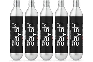 zzysh Cartouches de gaz Argon – Capsules Vin de gaz Argon, Cinq pièces.