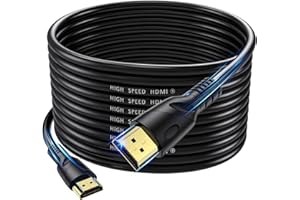 Jorenca 4K câble HDMI 10m(HDMI 2.0,18gbps) ultra rapide plaqué connecteur,retour Audio Ethernet,vidéo 4k@60hz Fullhd1080p 3D compatible HDTV,Blu-Ray,PC,Xbox,ordinateur portable, PS3/4/5/9,etc