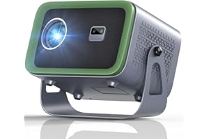 AKATUO Videoproiettore【Focus Elettrico/Keystone】 360° Rotating Mini proiettore 4K supportato, 18000L WiFi6 Bluetooth Proiettore Full HD 1080P, 50% Zoom Retroproiettore portatile per Smartphone/HDMI/TV Stick