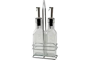 Point-Virgule Huilier et Vinaigrier Rechargeables, Bouteille Huile et Vinaigre avec Bec Verseur, en Verre, 150 ML