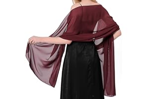 lifwimner Scialle Donna In Raso Chiffon Silky Sciarpa Tinta Unita Wrap Stola Per Sposa Damigella Cerimonia Matrimonio Serata