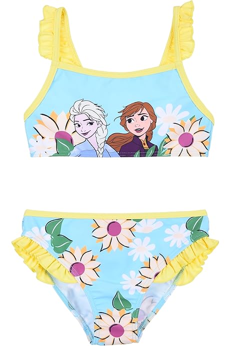 Costume Da Bagno 2 Pezzi La Sirenetta Per Bambine - Multicolore, Materiale Qualità, Licenza Disney - Foto 6