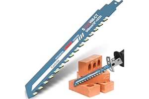 FYEME Reciprocating Saw Blade 10in Universal Carbide Reciprocating Saw Blade Concrete Sabre Saws Blades Alloy Steel Brick Concrete Masonry Cutting Blade for Cement Composite Panel (10in)