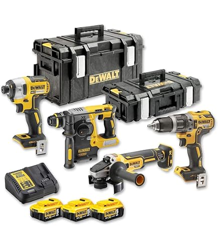 Kit Dewalt 2 Outils XR 18V Brushless - Perceuse-Visseuse DCD805 Et Visseuse à Chocs DCF850 Avec Batteries POWERSTACK