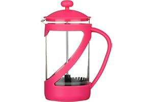 Premier Housewares 0602445 Cafetière Kenya pour 4 Tasses Plastique Rose Vif 400 ML + Insert en Verre Résistant à la Chaleur