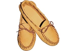 Realeather Crafts C4604-05 Mokassin-Lederhandwerksset für Erwachsene, Leder Deertan Rindsleder, Golden Tan, Size 12/13