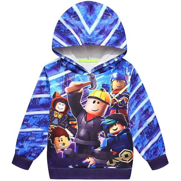 Sweat à Capuche Unisexe Enfant 3-13 Ans - Coton/polyester - Manches Longues - Tailles Asiatiques