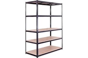G-Rack Scaffalatura per garage: 180 cm x 120 cm x 60 cm, unità singola a 5 ripiani, portata per ripiano 175 kg (875 kg per unità), casa, ufficio, garage o uso aziendale