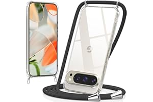 caslord Handyband für Google Pixel 9 Pro XL Hülle mit Band, Handyhülle für zum Umhängen, Necklace Hülle [Stoßfest] [Kameraschutz] [Längenverstellbar] -Schwarz