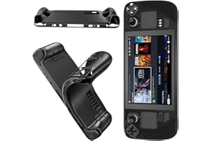 DLseego Custodia Protettiva per Valve Steam Deck, Cover in Silicone Antiurto, Antiscivolo, Anti-collisione, Compatibile con Valve Steam Deck Console 2021, Nero