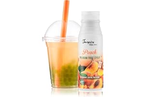 THE INSPIRE FOOD COMPANY Sciroppo di frutta per Bubble Tea - 300ml - Pesca - 100% vegano e senza glutine