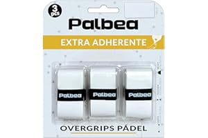 Palbea Grip Padel Extra Adherente - Overgrips Padel Blanco. Paquete de 3/6/12/22/60 - Overgrip Padel Alta Absorción del Sudor