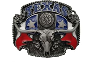 XWEST Cowboy Western Belt Buckles Longhorn Texas Bull Buckles