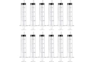 MOSTFUN Strzykawka 20 ml, strzykawka spożywcza, plastikowa strzykawka wielokrotnego użytku z pokrywką, do karmienia zwierząt, oleju, eksperymentu, dozowania, pomiaru płynów