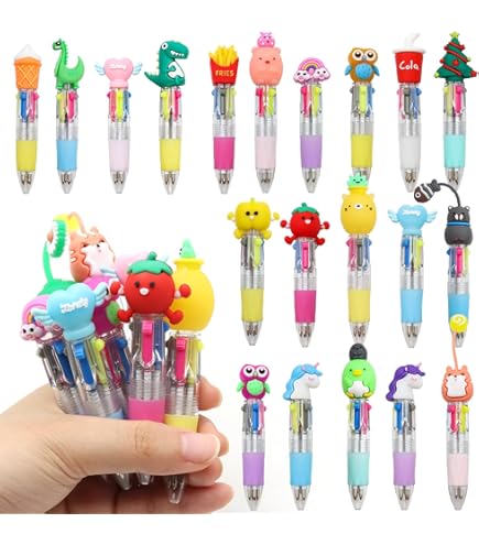 30 Penne Multicolore Per Bambini - 4 Colori Per Penna, Motivi Animaletti, Ideale Per Regali - Foto 7