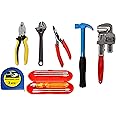 IONIX tools set for home use, Home essentials Tools kit with all daily required Tools | hardware tools for home use | tools for home use multipurpose, 7 pieces, Multicolor