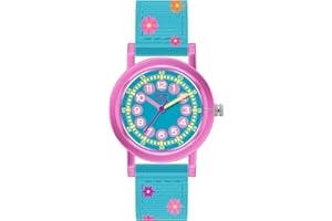 ICE-WATCH - Ice Learning Pink Flowers - Montre Bleue pour Fille avec Bracelet en Nylon - 024497 (Extra Small)