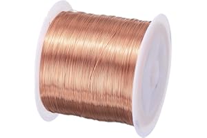 QUARKZMAN 0,2 mm magnetisk tråd 1115 fot trådspole koppar 100g 155C | för magnetisk inslagning, emaljerad koppartråd, för induktortransformatorer