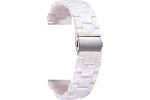 BINLUN Resina Correa Reloj para Mujer Hombre 12mm 14mm 16mm 18mm 20mm 22mm,Correa de Reemplazo Cierre Plegable Liberación Rápida para Reloj Inteligente Smartwatch, Moda Ligero Pulsera en 3 Hebillas