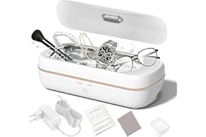 Pulitore ad Ultrasuoni, HyAdierTech 48kHz Lavatrice Ultrasuoni Professionale con 2 Modalità,Pulitore ad Ultrasuoni per Gioielli per Metalliper Pulizia Gioielli,Occhiali,Orologi,Collane,350ml