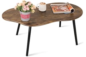 FEUFOAM Couchtisch in Wolkenform, moderner Industrie-Stil, Couchtische aus Holz, unregelmäßiger Mitteltisch, Bodentisch, Mitte des Jahrhunderts, dekorative Möbel für Wohnzimmer, Büro, Retro, Braun