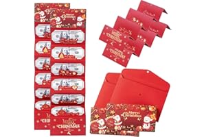 GENERIC Lot de 2 porte-billets de Noël avec 6 emplacements, porte-cartes cadeaux de Noël, porte-billets ou cartes cadeaux de Noël pliants avec enveloppes, enveloppe à espèces de Noël, cadeau surprise de Noël