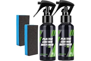 AHSRW Shinex Leather & Plastic Restorer, 100ml Shinex Plastic Restorer, Shinex Plastic Leather Restorer Spray (100ml-2PCS)