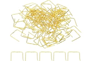 PATIKIL Pines Conectores para Araña de Cristal de Cobre de 14x14mm, 100 Unidades de Clips para Fijar Piezas de Cristal de Araña, Repuestos para Arañas, Dorado