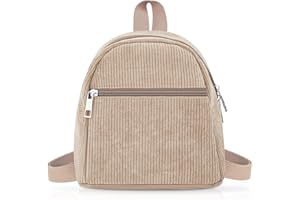 Energather Mochila pequeña para mujer, mini mochila Corduroy, mochila para mujer, pequeña para mujeres y niñas, mochila portátil pequeña con correa de hombro ajustable para caminar, ir de compras