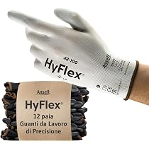 Guanti Da Lavoro Ansell HyFlex 11-624 In Dyneema – Taglia 9/L, Anti-taglio, Rivestimento PU, Lavabili, 12 Paia - 3