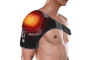 Kintiwe Tutore Spalla Riscaldato, Tutore Spalla con Batteria 3 Livelli di Temperatura, Supporto Regolabile per Lussazioni, Artrite, Dolori alla Spalla, Dislocazioni, Destra e Sinistra Uomo e Donna