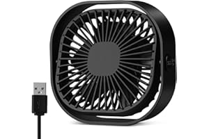 benpen USB Ventilator Leise Mini Tischventilator: 360° Small Table Grow Klein Fan Mit 3 Stufe,USB Lüfter Pflanzen Schreibtisch Schlafzimmer Zuhause BüRo im Freien PC, Auch Haustierkühlung im Sommer