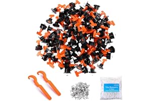 Goysen Tile Leveling System 100pcs Tile Leveler Spacers with 2 Special Wrench, 500pcs 1/12" Tile Spacers. Tile Installation Tool Kit for Building Walls & Floors