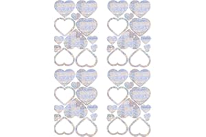 WANAONE 48pcs Glass Door Static Cling Window Sticker Rainbow Prism Bird Protection(48pcs)