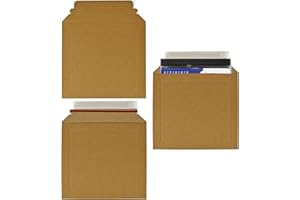 Strong Rigid Cardboard Envelopes CD Size 180x180mm Postal Mailers Small Peel and Seal Brown Board Envelopes 10-1000Pcs HTUK (10)