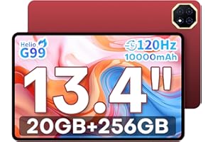 TECLAST T65PLUS Helio G99 Tablet 13.4 Pollici, 2.2GHz Octa-Core 120Hz Tablet Android 15, 20GB RAM+256GB ROM(TF 8TB), Doppio SIM 4G LTE + 5G WiFi, 10000mAh/18W, Widevine L1/GPS/8MP+13MP/BT5.2/OTG, 2025